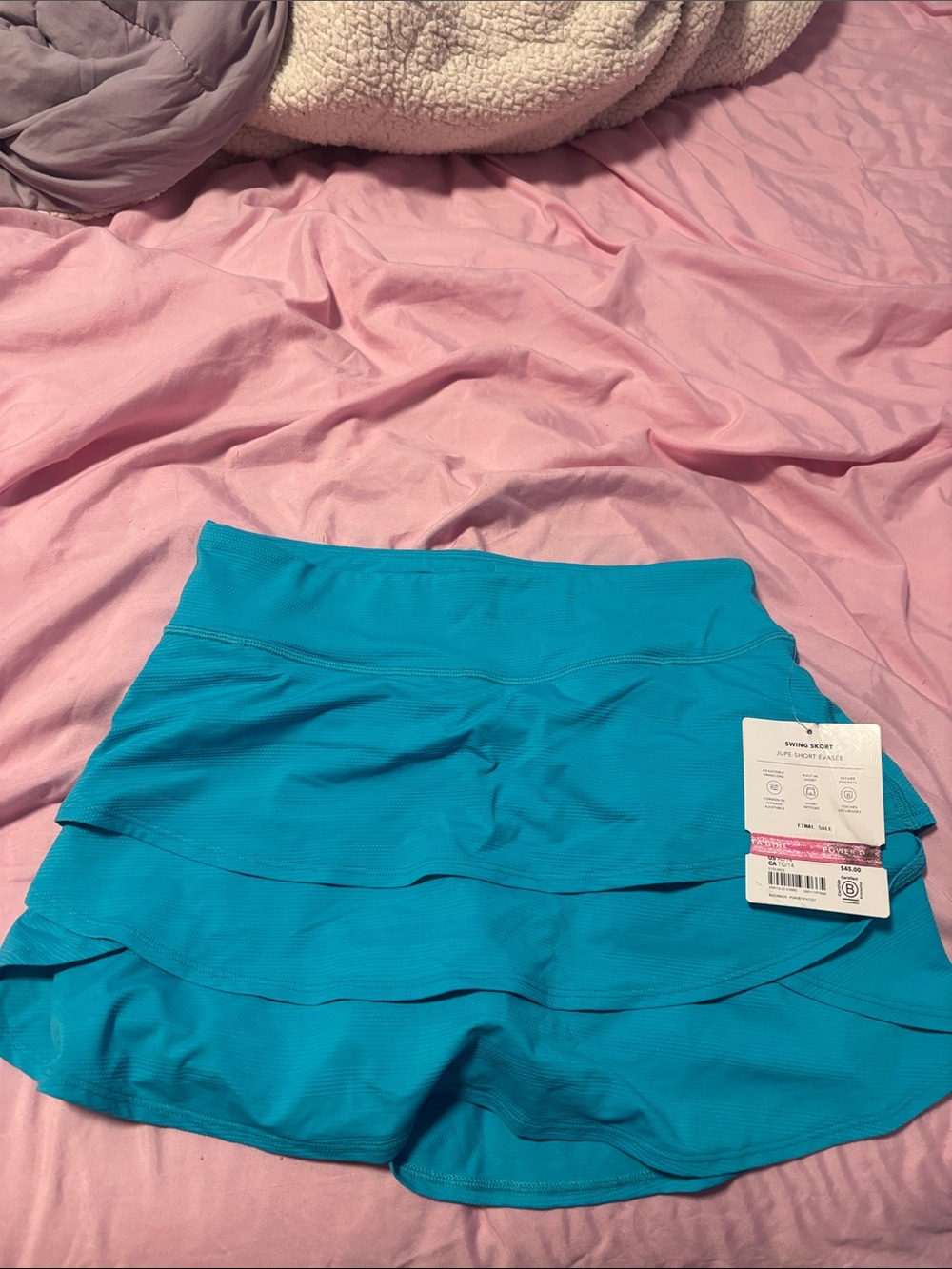 Athleta Teal Blue Layered Active Skort